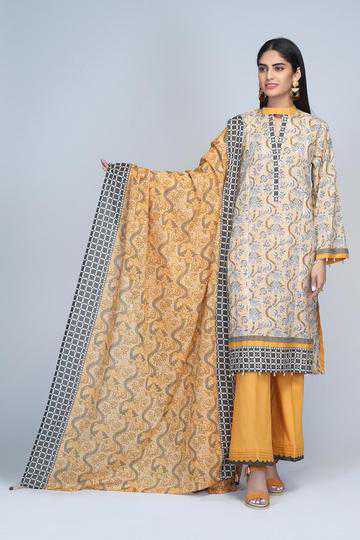 Bonanza Satrangi RSO213P12  Musterd Summer Collection 2021